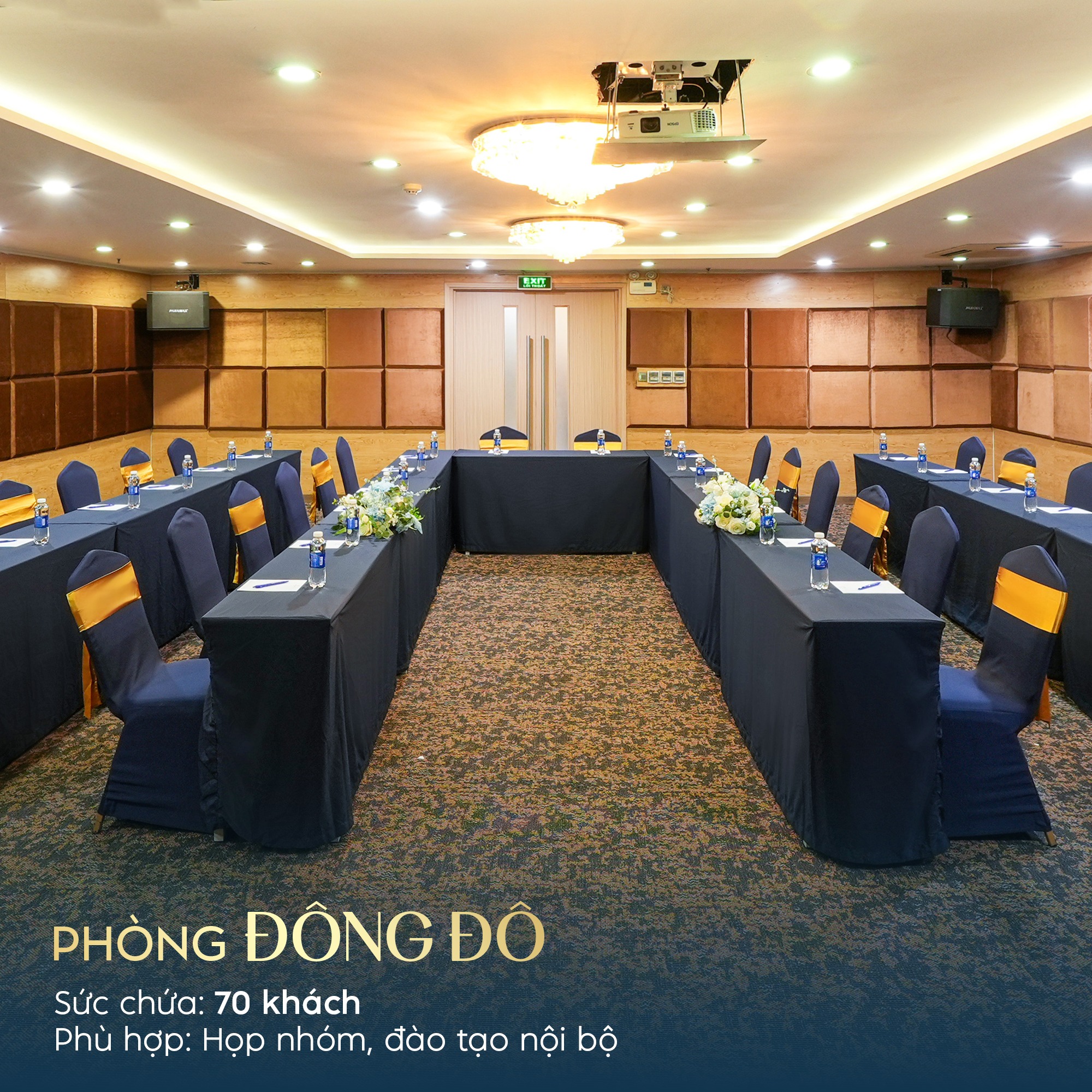 Phòng họp, hội nghị với sức chứa đa dạng